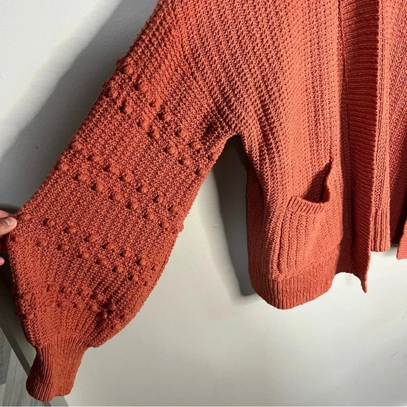 Madewell Bobble Cardigan Pom Pom Balloon Sleeves Sweater Size Large - Picture 4 of 10